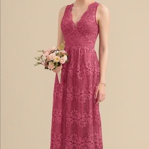 NWT Beautiful A-Line/Princess, V-neck, Floor-Length, Lace Dress
